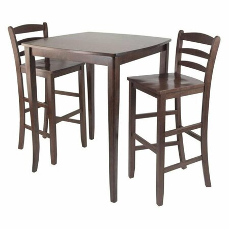 WINSOME WOOD Inglewood Dining Table Set with 2 Ladderback Chairs - 3 Piece 94319